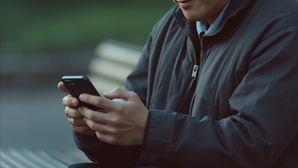 イククルのレビュー記事のイメージ。地方在住の40代男性が静かな自信を持ってスマホを操作している、落ち着いた雰囲気の写真。