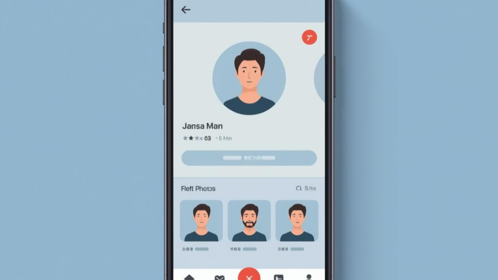 マッチングアプリの写真で男が信頼を得るための、日本人男性のプロフィール画面における写真枚数と構成バランス。